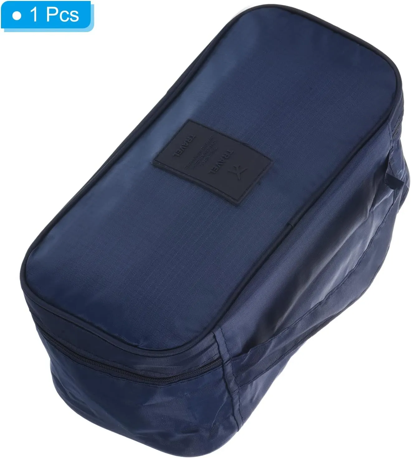 PATIKIL Portable Underwear Storage Bag, Waterproof Bra Toiletry Travel Organizer Pack Cube Cosmetic Bag, Navy Blue