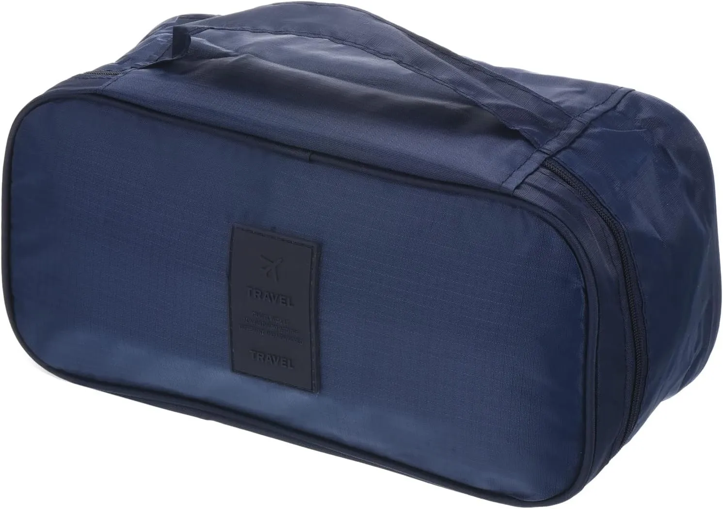 PATIKIL Portable Underwear Storage Bag, Waterproof Bra Toiletry Travel Organizer Pack Cube Cosmetic Bag, Navy Blue