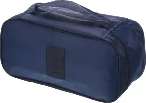 PATIKIL Portable Underwear Storage Bag, Waterproof Bra Toiletry Travel Organizer Pack Cube Cosmetic Bag, Navy Blue