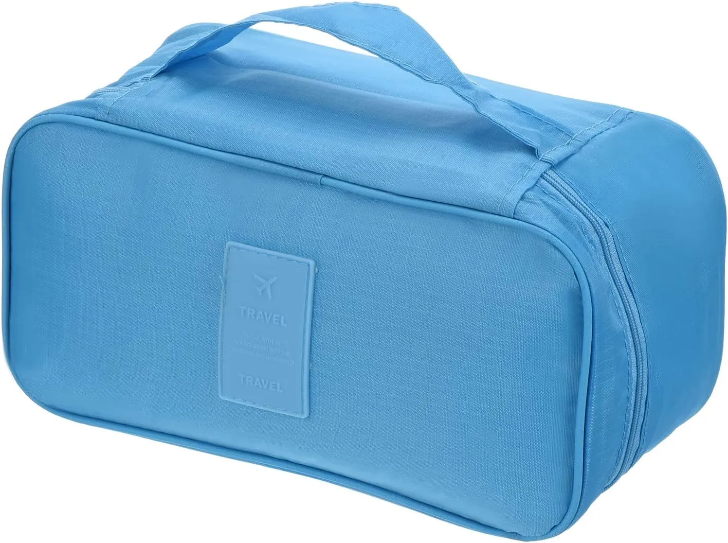 PATIKIL Portable Underwear Storage Bag, Waterproof Bra Toiletry Travel Organizer Pack Cube Cosmetic Bag, Sky Blue