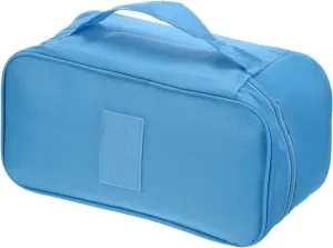 PATIKIL Portable Underwear Storage Bag, Waterproof Bra Toiletry Travel Organizer Pack Cube Cosmetic Bag, Sky Blue