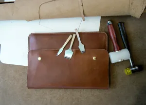 【PDF Pattern】Leather laptop cover pattern Leather laptop bag pattern Laptop Case pattern