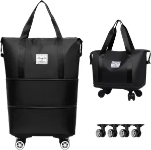 Pepepo Travel Bag with Wheels-(2025 New Large Capacity Travel Bag - Universal Wheel Removable) (Gray,Non-wheeled)
