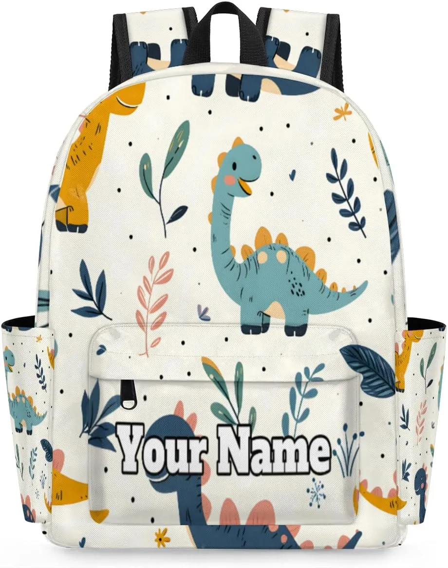 Personalized Dinosaurs Preschool Toddler Backpack for Boys Girls Custom Kids Name Small Bookbags Kindergarten Elementary Backpack, Funny Dinosaurs
