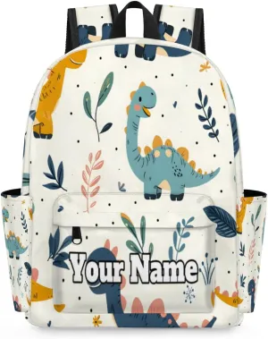Personalized Dinosaurs Preschool Toddler Backpack for Boys Girls Custom Kids Name Small Bookbags Kindergarten Elementary Backpack, Funny Dinosaurs