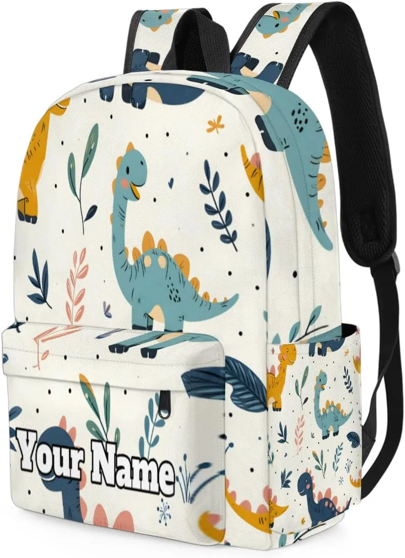 Personalized Dinosaurs Preschool Toddler Backpack for Boys Girls Custom Kids Name Small Bookbags Kindergarten Elementary Backpack, Funny Dinosaurs