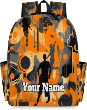 Personalized Sports Theme Preschool Toddler Backpack for Boys Girls Custom Kids Name Small Bookbags Kindergarten Elementary Backpack, Sports