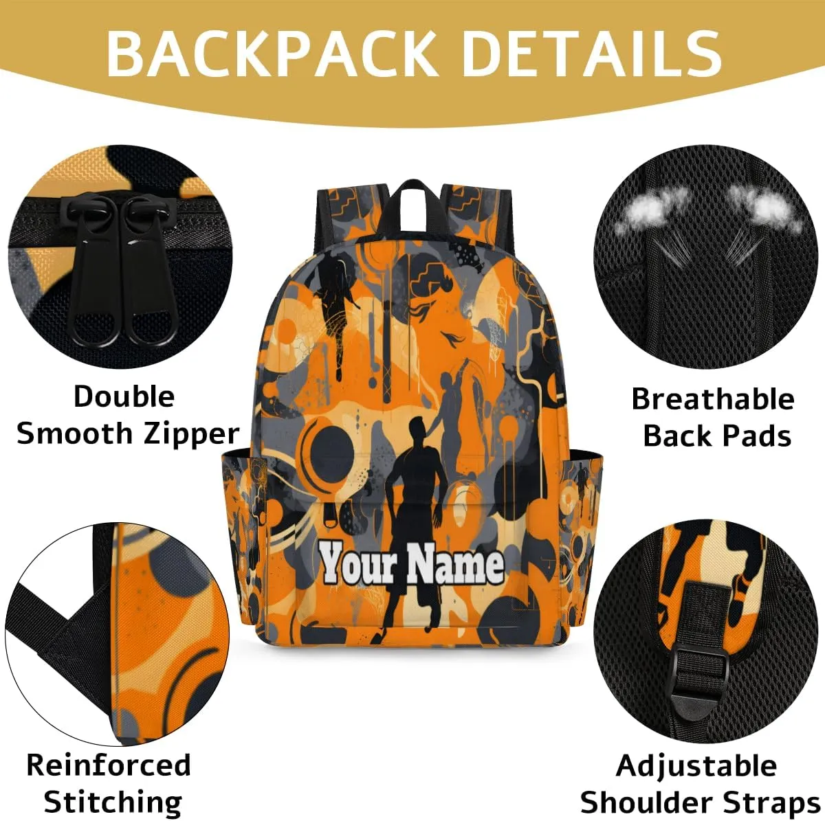Personalized Sports Theme Preschool Toddler Backpack for Boys Girls Custom Kids Name Small Bookbags Kindergarten Elementary Backpack, Sports