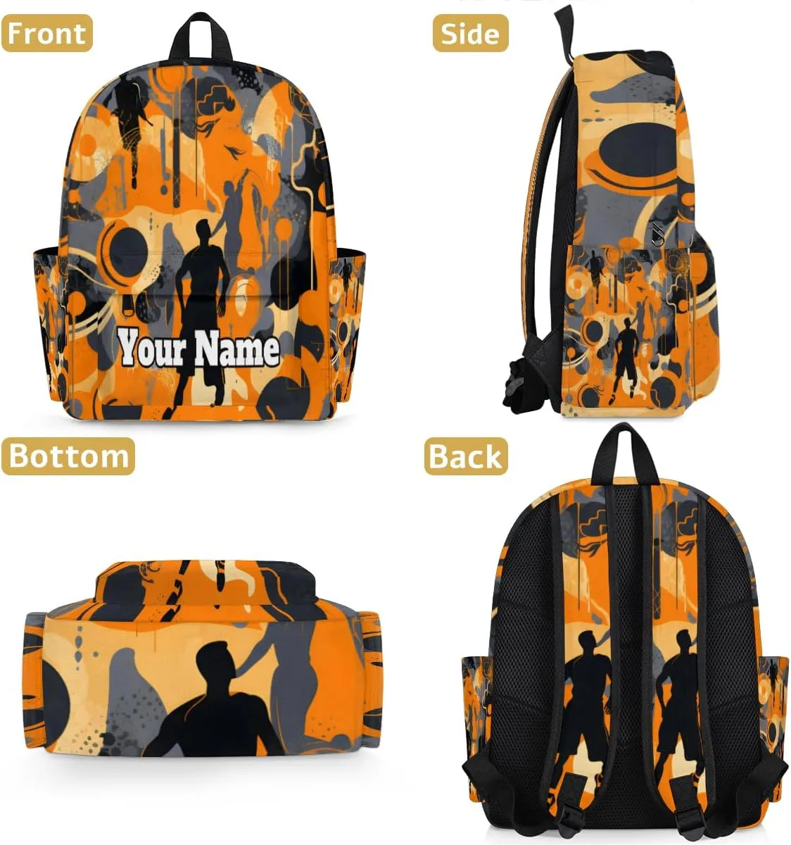 Personalized Sports Theme Preschool Toddler Backpack for Boys Girls Custom Kids Name Small Bookbags Kindergarten Elementary Backpack, Sports