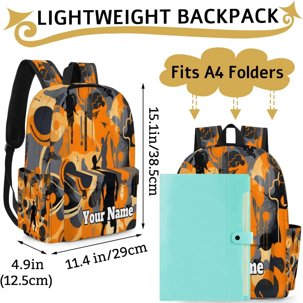 Personalized Sports Theme Preschool Toddler Backpack for Boys Girls Custom Kids Name Small Bookbags Kindergarten Elementary Backpack, Sports