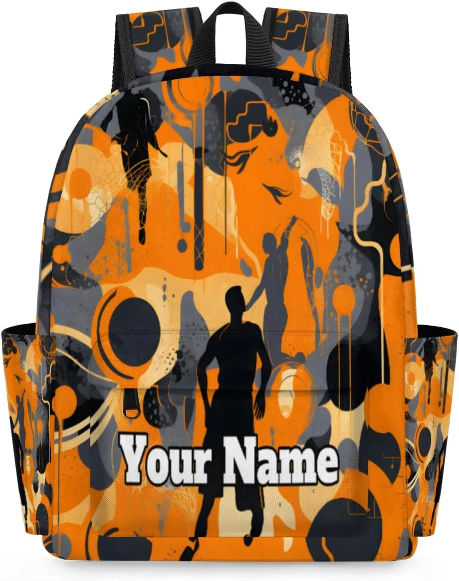 Personalized Sports Theme Preschool Toddler Backpack for Boys Girls Custom Kids Name Small Bookbags Kindergarten Elementary Backpack, Sports