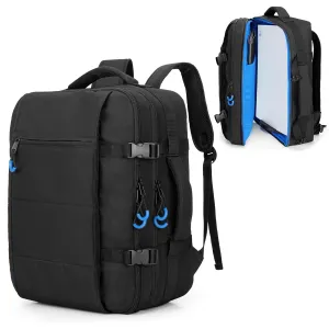PGmoon Travel Backpack Compatible with PS5/PS5 Slim/PS5 Pro Console, Protective Carrying Case Bag for Controllers, 15.6’’ Laptop, Game Discs (Patent Design)