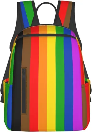 Philadelphia Pride Flag Travel Laptop Backpack Casual Backpacks Double Shoulder Daypack Notebook Rucksack Work Bags Sports Bag for Hiking Camping Beach
