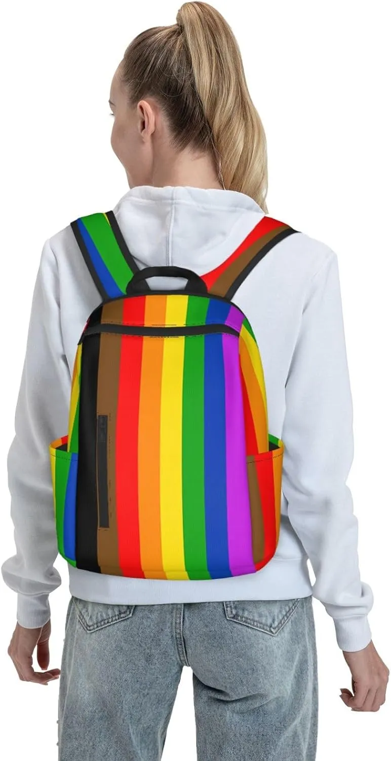 Philadelphia Pride Flag Travel Laptop Backpack Casual Backpacks Double Shoulder Daypack Notebook Rucksack Work Bags Sports Bag for Hiking Camping Beach