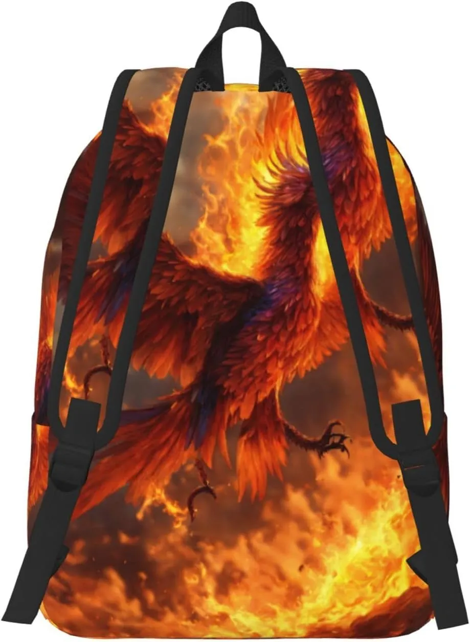 Phoenix print Backpack Travel Backpacks for Women Men College Backpack Computer Bag for Travel