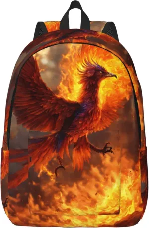 Phoenix print Backpack Travel Backpacks for Women Men College Backpack Computer Bag for Travel