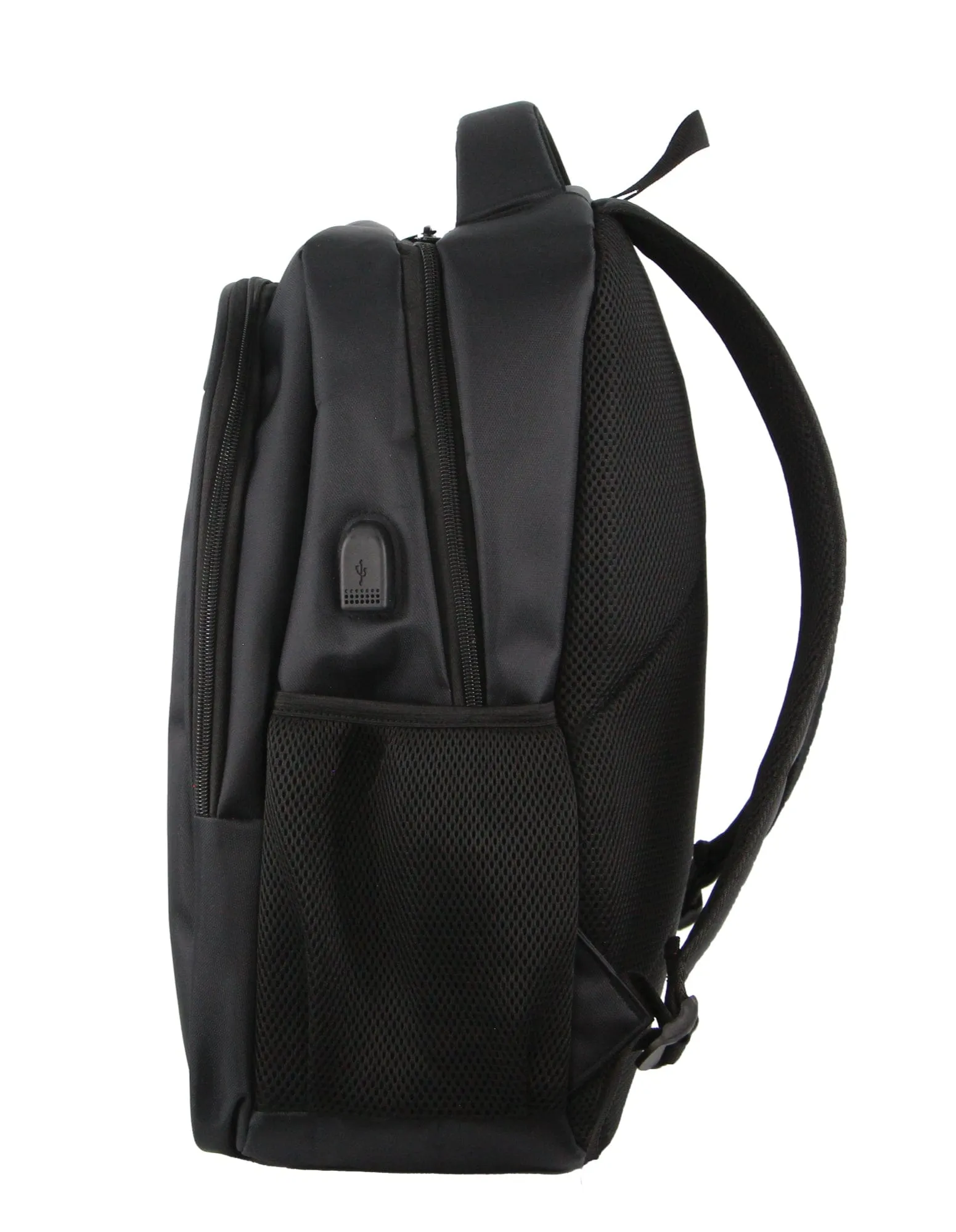 Pierre Cardin Travel & Business Backpack with Built-in USB Port in Black