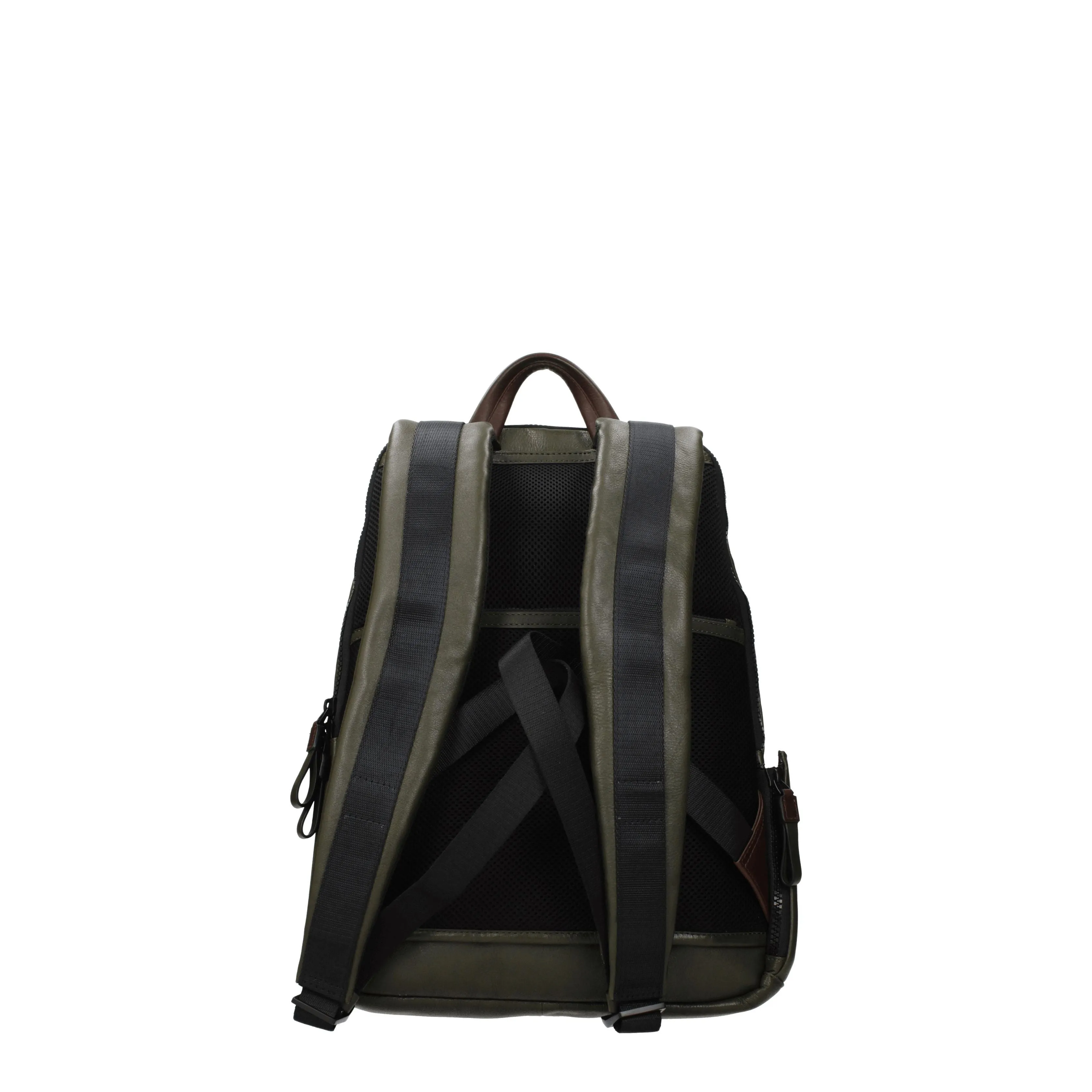 Piquadro Backpacks and Fanny Packs Man Leather Green/Moro Head