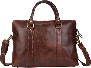 Pitaara Genuine Leather Women's Laptop Bag For Laptops Size 14"