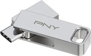 PNY 256GB Duo Link USB 3.2 Type-C Dual Flash Drive for Android Devices and Computers - External Mobile Storage for Photos, Videos, and More - 200MB/s