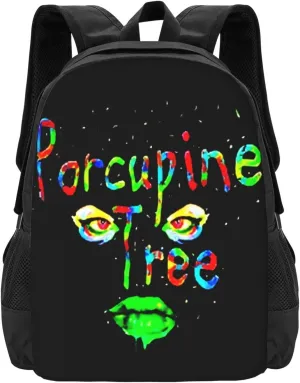 Porcupine Rock Tree Band Backpack Large Capacity Backpacks Minimalist Leisure Travel Daypack 12.5X5.5X16.5 inch