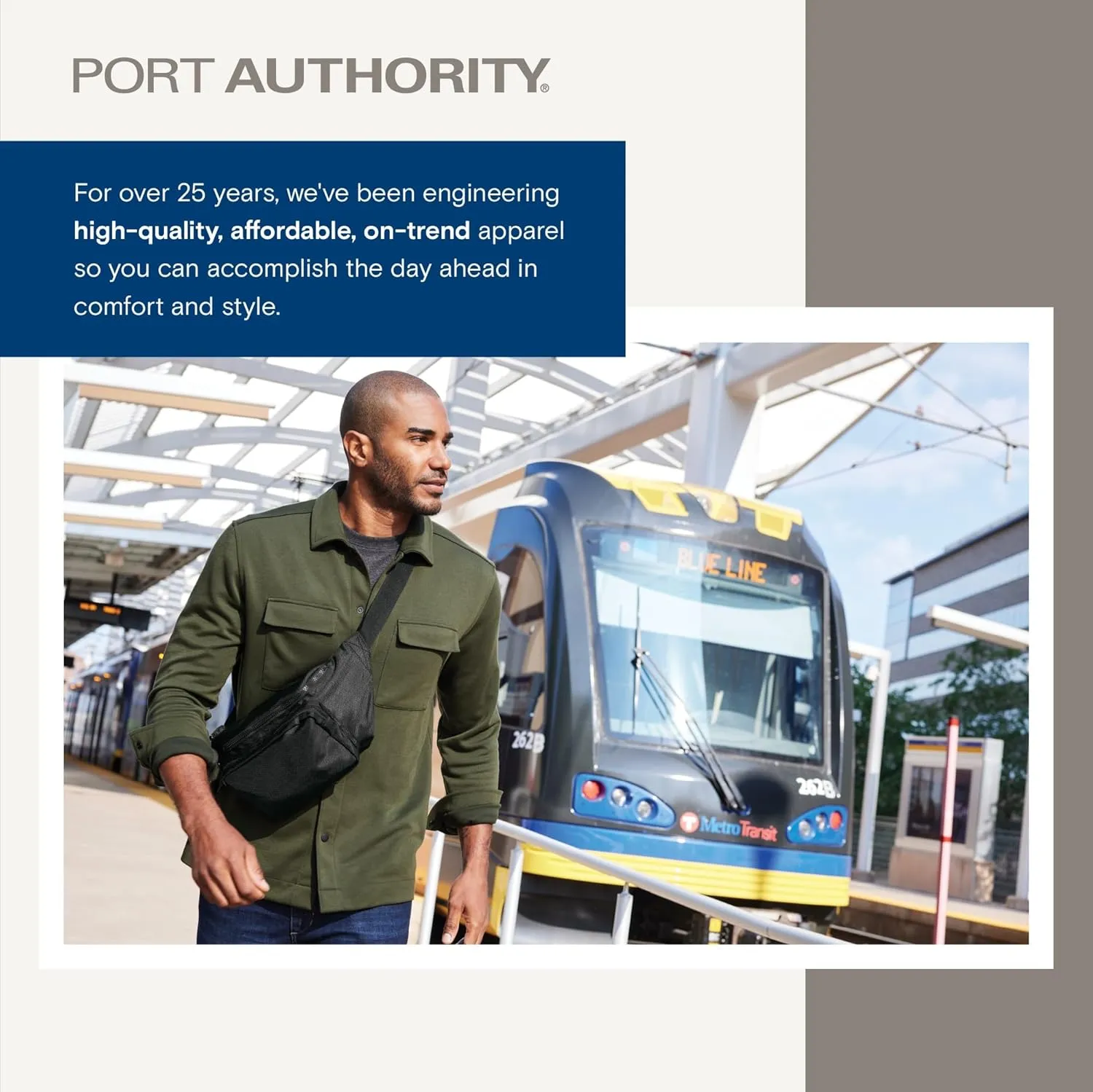 Port Authority Vector Backpack. BG209, Navy Heather, OSFA