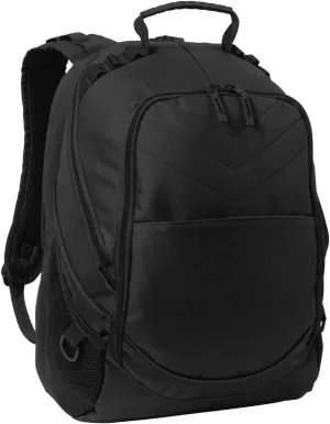 Port Authority Xcape Computer Backpack. BG100, Black, OSFA