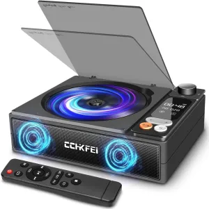 Portable CD Player Bluetooth with Speakers, 4000mAh Rechargeable CD Player Portable with Remote Control, Shock Protection/Anti-Skip Protection, Headphones and AUX Cable, for car, Home & Travel.