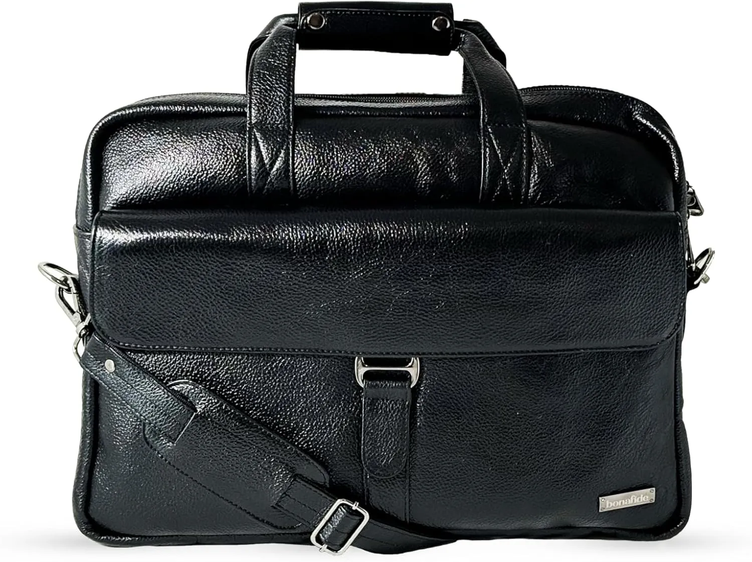 Premium Handmade Genuine Leather Briefcase 16 inch Laptop Compartment Adjustable Shoulder Strap Luggage Strap Briefcase Satchel Messenger Bag Leather Shoulder Bag