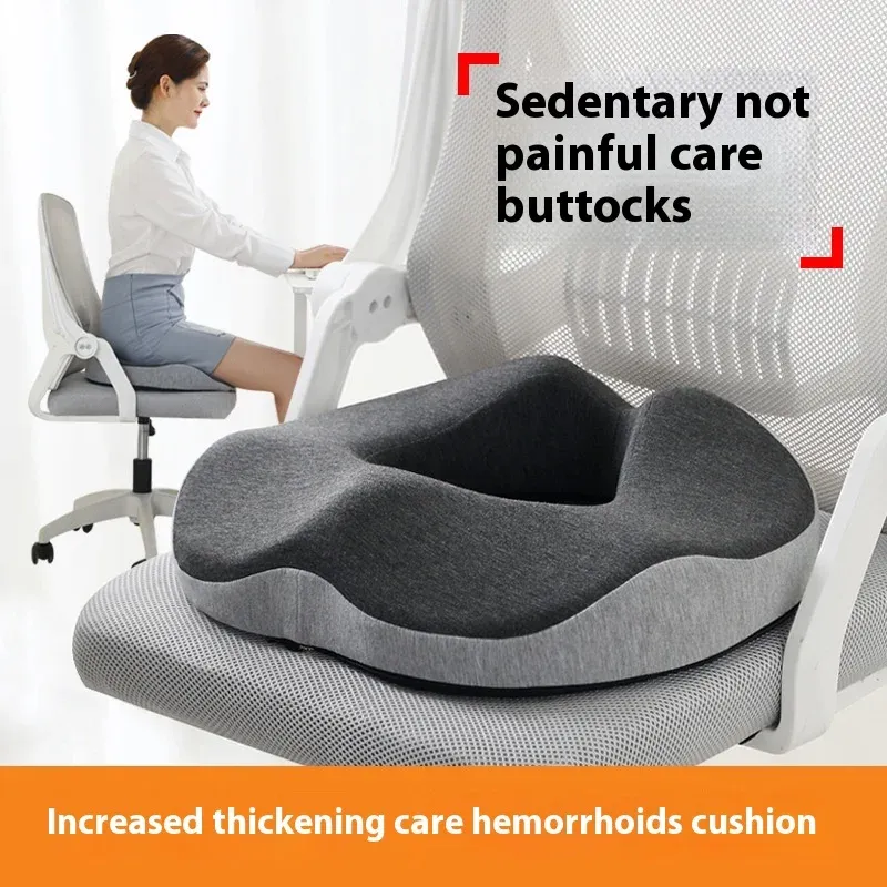 Premium Memory Foam Donut Seat Cushion – Tailbone, Hemorrhoid, Sciatica, and Bed Sore Relief for Office, Travel, or Home Use – Ergonomic Pain Relief Pillow for Sitting Comfort and Support
