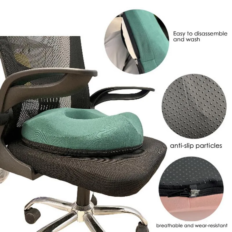 Premium Memory Foam Donut Seat Cushion – Tailbone, Hemorrhoid, Sciatica, and Bed Sore Relief for Office, Travel, or Home Use – Ergonomic Pain Relief Pillow for Sitting Comfort and Support