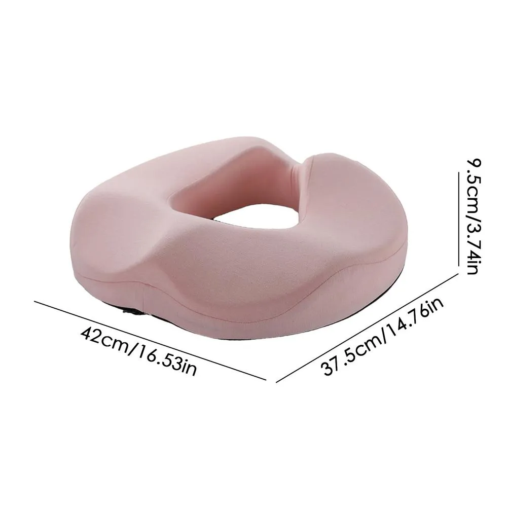 Premium Memory Foam Donut Seat Cushion – Tailbone, Hemorrhoid, Sciatica, and Bed Sore Relief for Office, Travel, or Home Use – Ergonomic Pain Relief Pillow for Sitting Comfort and Support