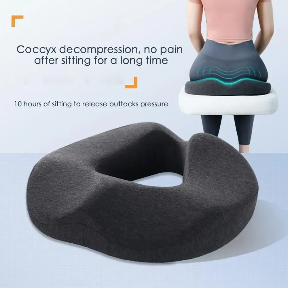 Premium Memory Foam Donut Seat Cushion – Tailbone, Hemorrhoid, Sciatica, and Bed Sore Relief for Office, Travel, or Home Use – Ergonomic Pain Relief Pillow for Sitting Comfort and Support
