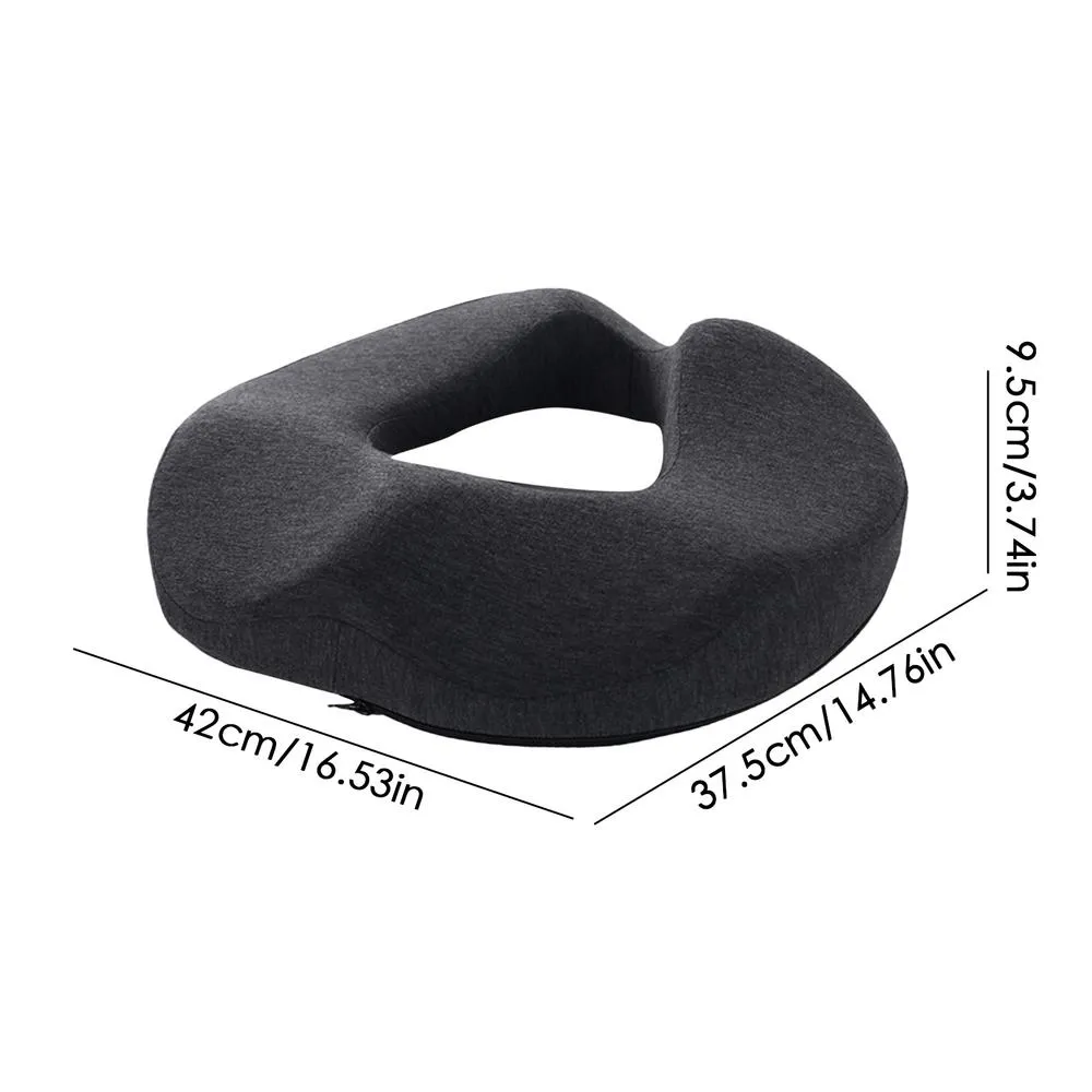 Premium Memory Foam Donut Seat Cushion – Tailbone, Hemorrhoid, Sciatica, and Bed Sore Relief for Office, Travel, or Home Use – Ergonomic Pain Relief Pillow for Sitting Comfort and Support