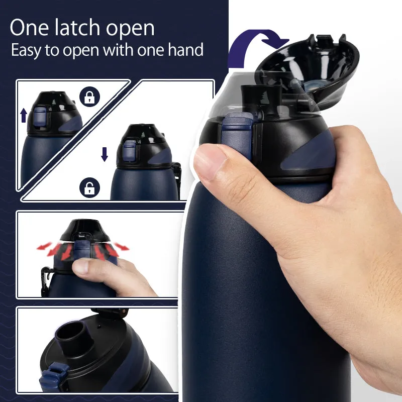 Premium Stainless Steel Thermos – Double Wall Vacuum Flask with Magnetic Lid, Leak-Proof Outdoor Sport Water Bottle, Thermal Mug for Travel & Sports