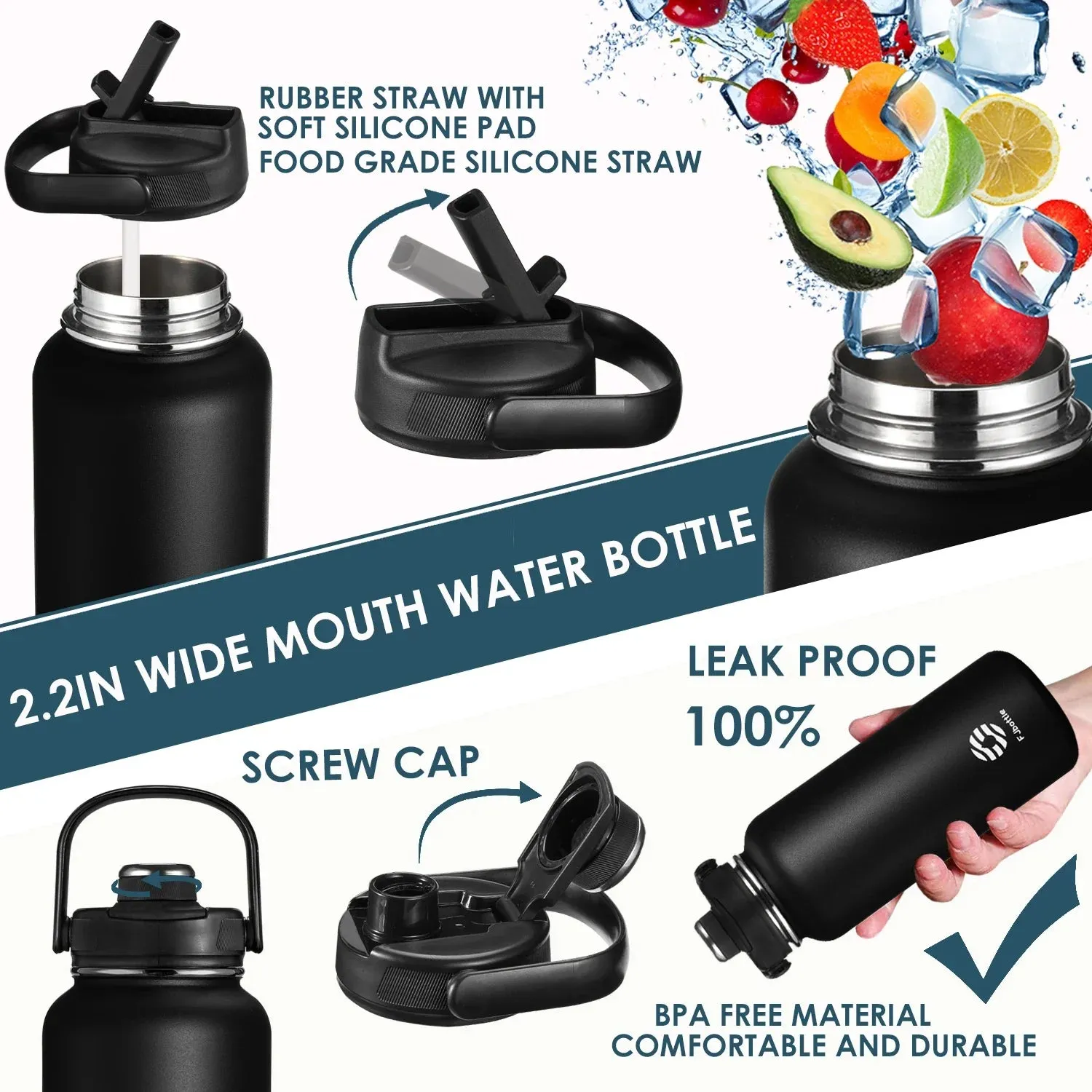 Premium Stainless Steel Thermos – Double Wall Vacuum Flask with Magnetic Lid, Leak-Proof Outdoor Sport Water Bottle, Thermal Mug for Travel & Sports