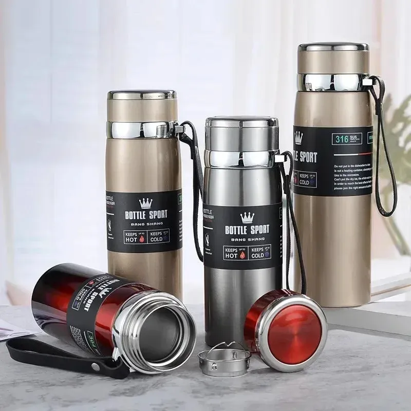 Premium Thermal Water Bottle 1000ml - Stainless Steel Vacuum Insulated Flask for Hot & Cold Drinks, BPA-Free Thermos for Coffee, Tea, and Daily Hydration, Ideal for Travel, Office, Hiking & Gift Giving