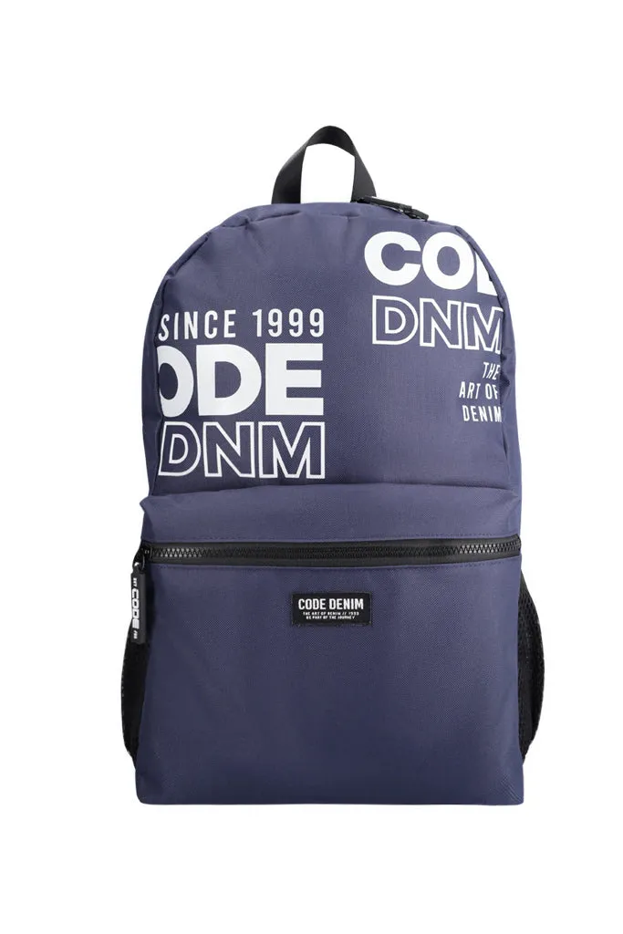 Printed Backpack _ 156670 _ Navy