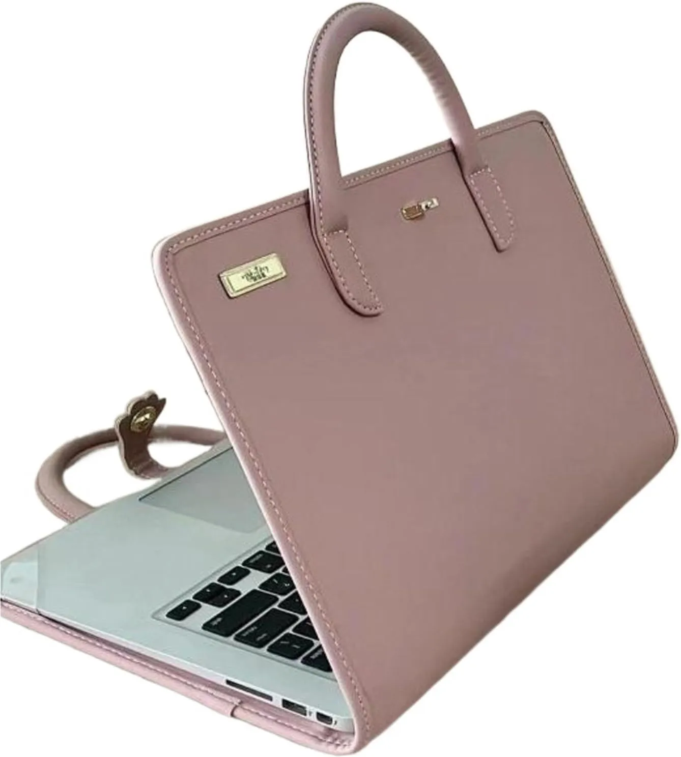 PU Laptop Sleeve Pink With Handle Protective Case Laptop Protective Case