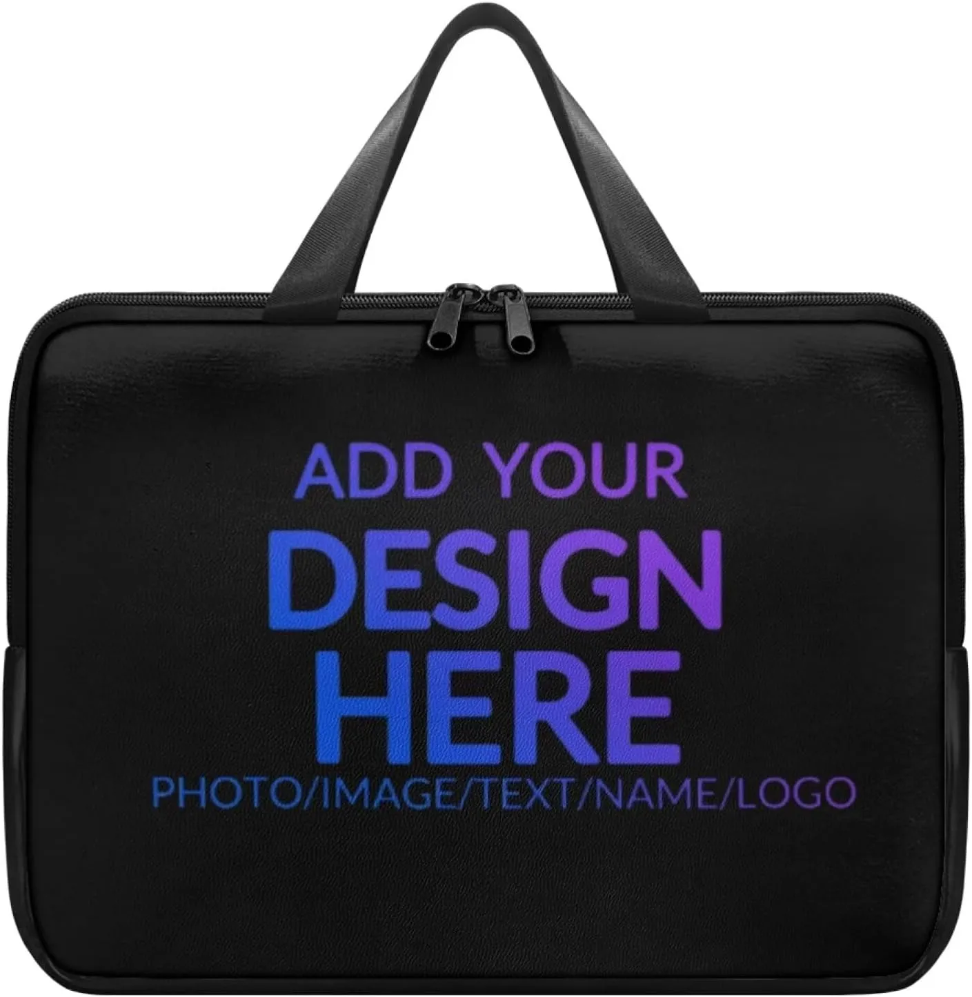 PU Leather Print Laptop Bag Computer Carrying Case Fits Laptop and Tablet, Sleek Design