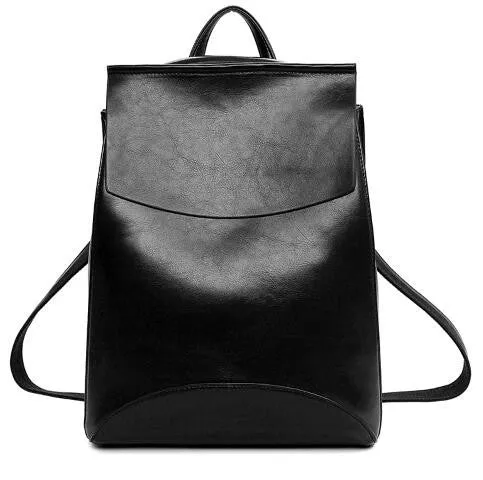 Pu Women Leather Backpacks School Bags Students Backpack Ladies Women's Travel Bags Leather Package Female Brand