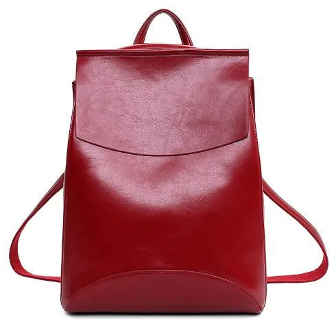 Pu Women Leather Backpacks School Bags Students Backpack Ladies Women's Travel Bags Leather Package Female Brand