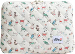 Puffy Laptop Sleeve Case, 13 Inch Quilted Laptop Protective Bag, Kawaii Aesthetic Notebook Sleeve