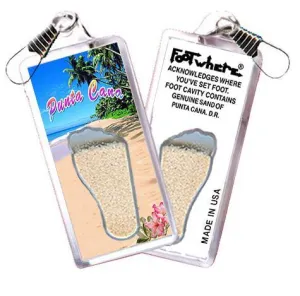 Punta Cana FootWhere® Souvenir Zipper-Pull. Made in USA