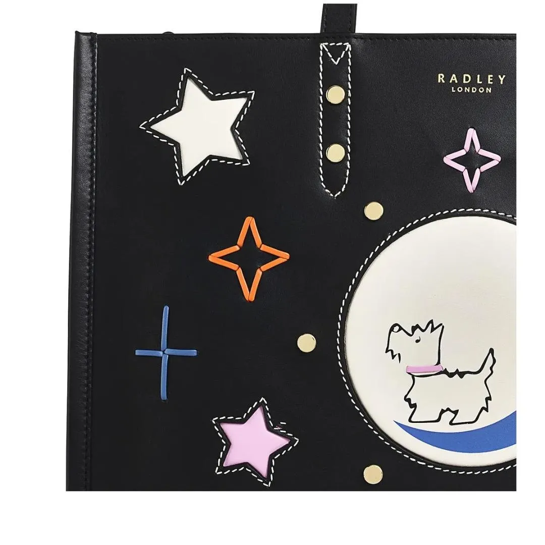 Radley To The Moon Medium Ziptop Grab Bag - Black