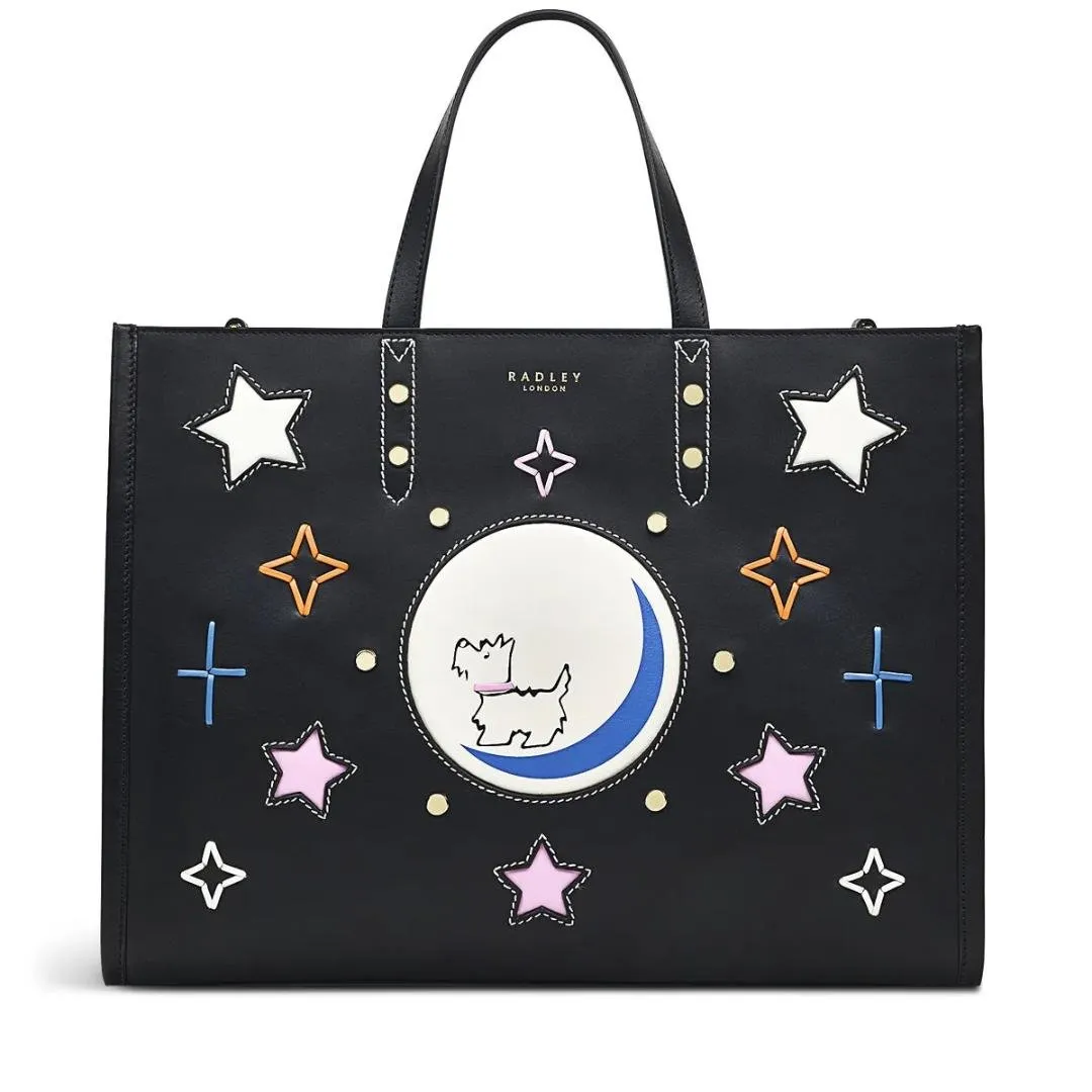 Radley To The Moon Medium Ziptop Grab Bag - Black
