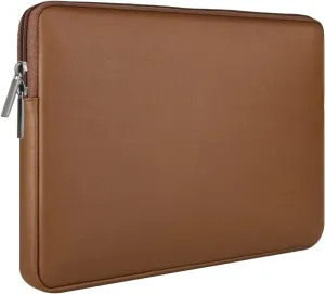 RAINYEAR 13 Inch Laptop Sleeve Soft PU Leather Case Water Resistant Padded Cover Bag Compatible with 13" MacBook Pro/Air A2681 A3113 A3240 A2338 A2337 A2159 A2179 A2251 A2289 (Brown)