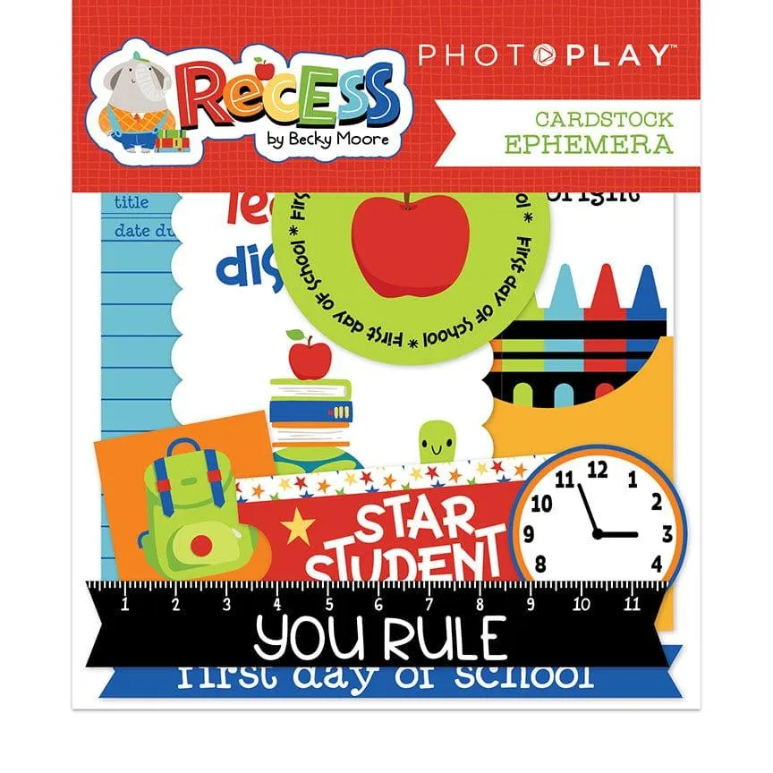 Recess Collection 5 x 5 Die Cut Scrapbook Embellishments by Photo Play Paper