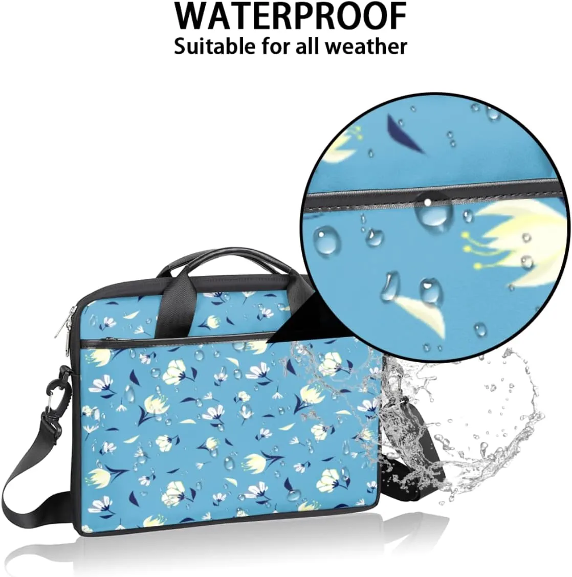 Red Parrot Bird Painted Laptop Shoulder Messenger Bag Waterproof Laptop Briefcase with Handle and Padded Strap Case Sleeve