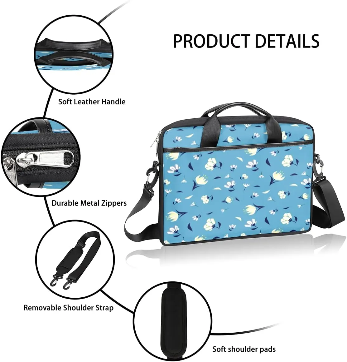 Red Parrot Bird Painted Laptop Shoulder Messenger Bag Waterproof Laptop Briefcase with Handle and Padded Strap Case Sleeve